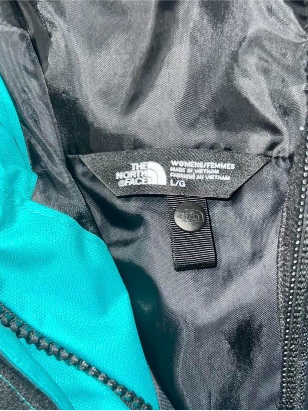 The North Face Black and Teal Ski Jacket - Picture 4 of 4